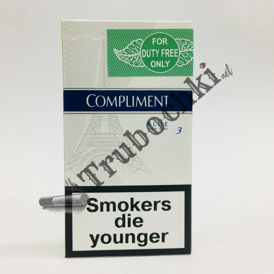 СИГАРЕТЫ COMPLIMENT 3 SUPER SLIMS (КОМПЛИМЕНТ 3 СУПЕР СЛИМС) оптом