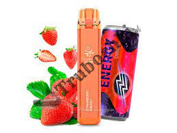 Одноразовая электронная сигарета Elf Bar Strawberry Energy (клубничный энергетик) (1800 Затяжек)